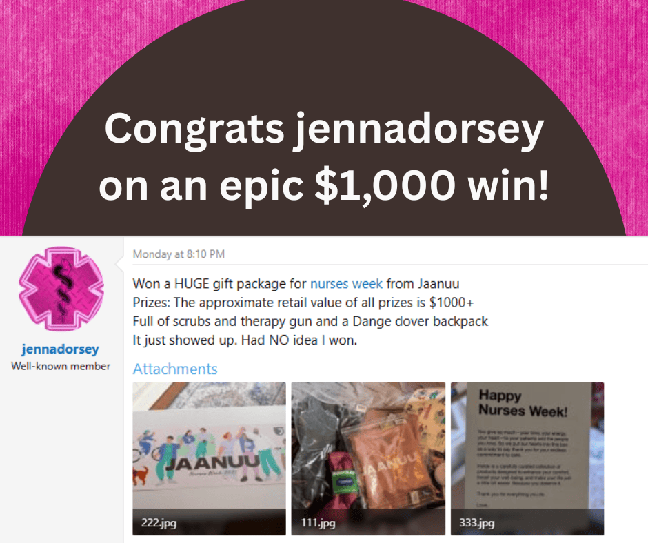 Nurses Sweepstakes Win