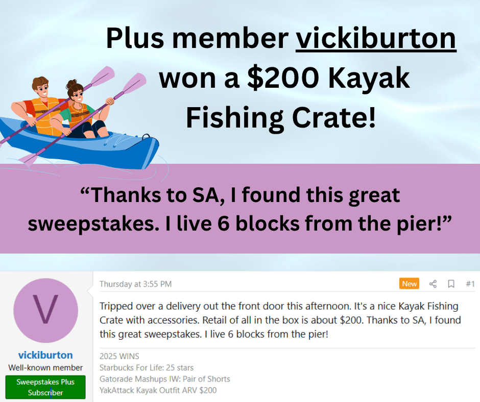 Fishing Crate Sweepstakes Winner