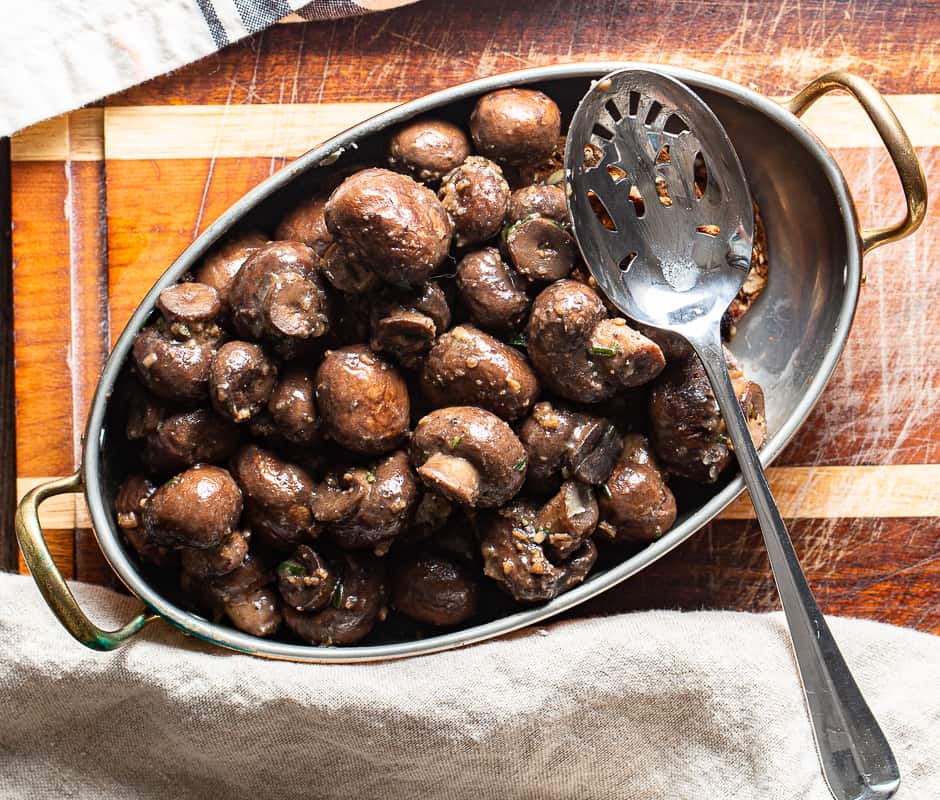 garlic butter mushroom steakhouse side dish