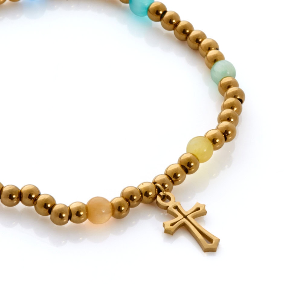 pulsera summer cruz dorada