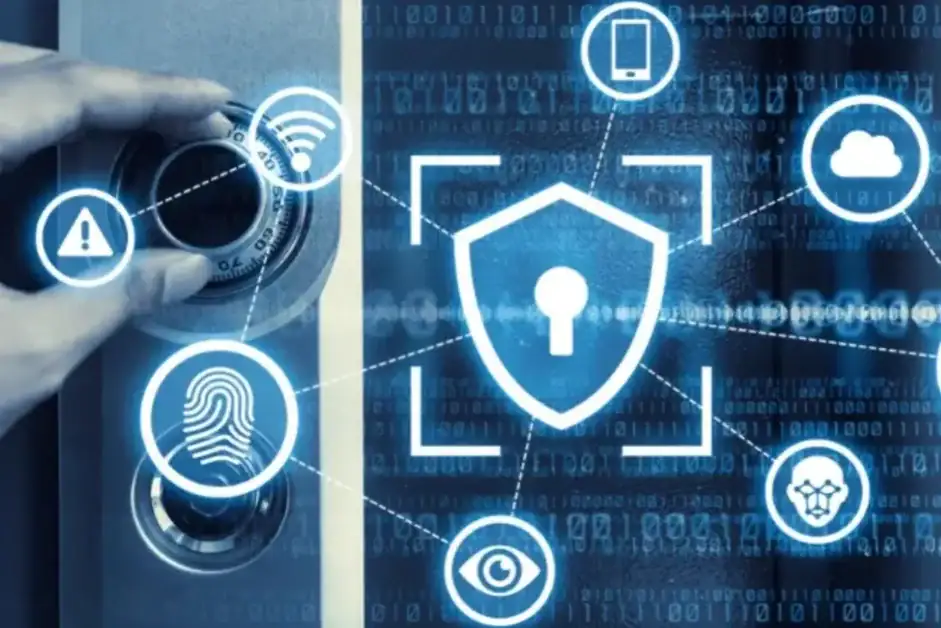 Variety of cyber security symbols