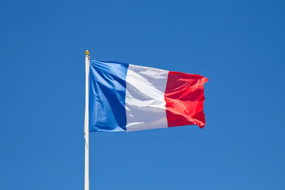 The flag of France