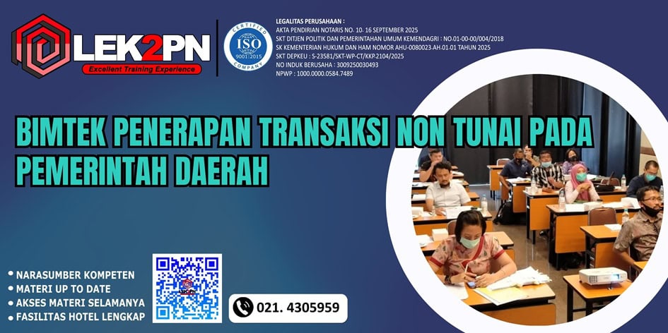 Bimtek Penerapan Transaksi Non Tunai Pada Pemerintah Daerah