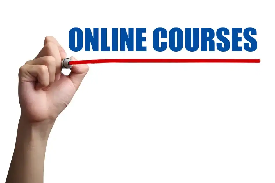 computer screen displaying an online course hosting platform interface