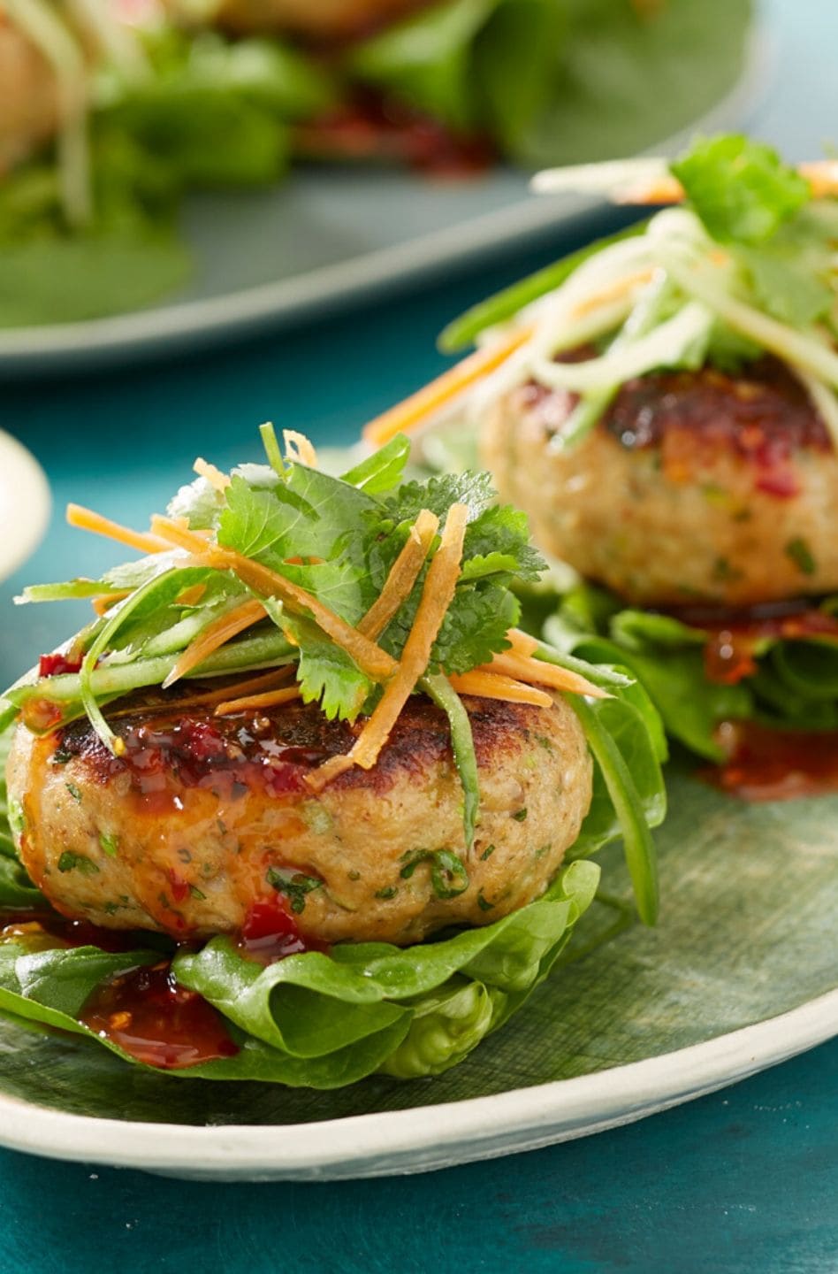 Healthy lunch chicken burger