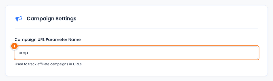 Campaign Settings in Ultimate Affiliate Pro General Settings with the Campaign URL Parameter Name field set to cmp