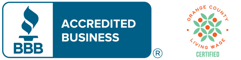 BBB Accredited Business and Orange County Living Wage Certified – Bonneville Electric credentials and certifications