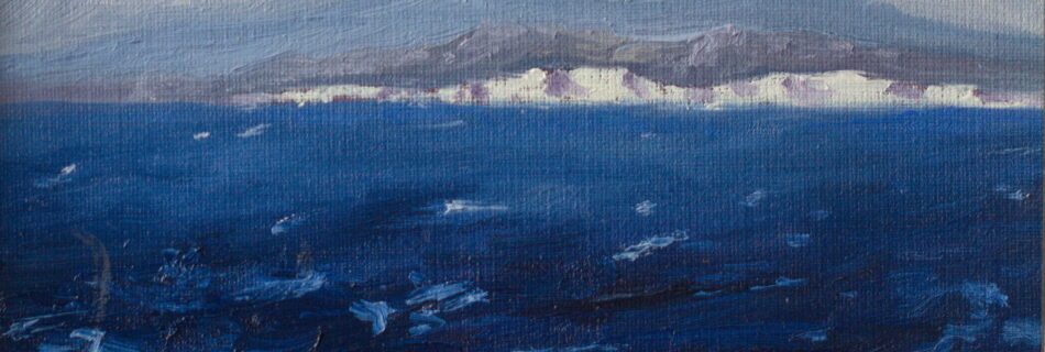 View of Corsica from Santa Teresa di Gallura oil painting by Andrea Bocedi