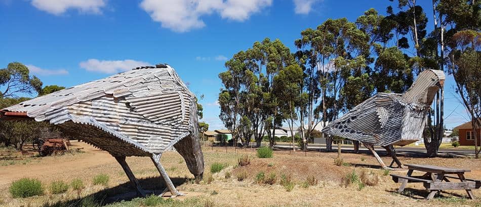 Mallee Fowl Scultures Patchewollock