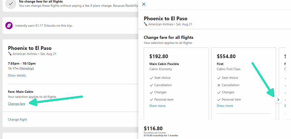 How to book Orbitz flights, step 2