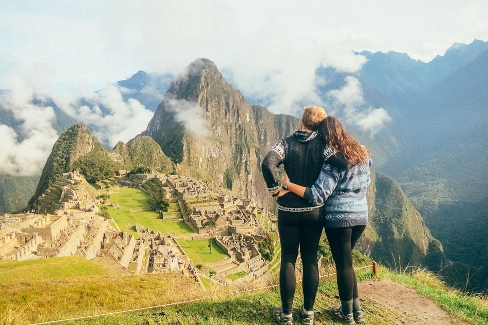 Climbing Machu Picchu in Peru, South America