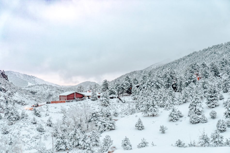 Idaho Springs, Colorado in the winter.