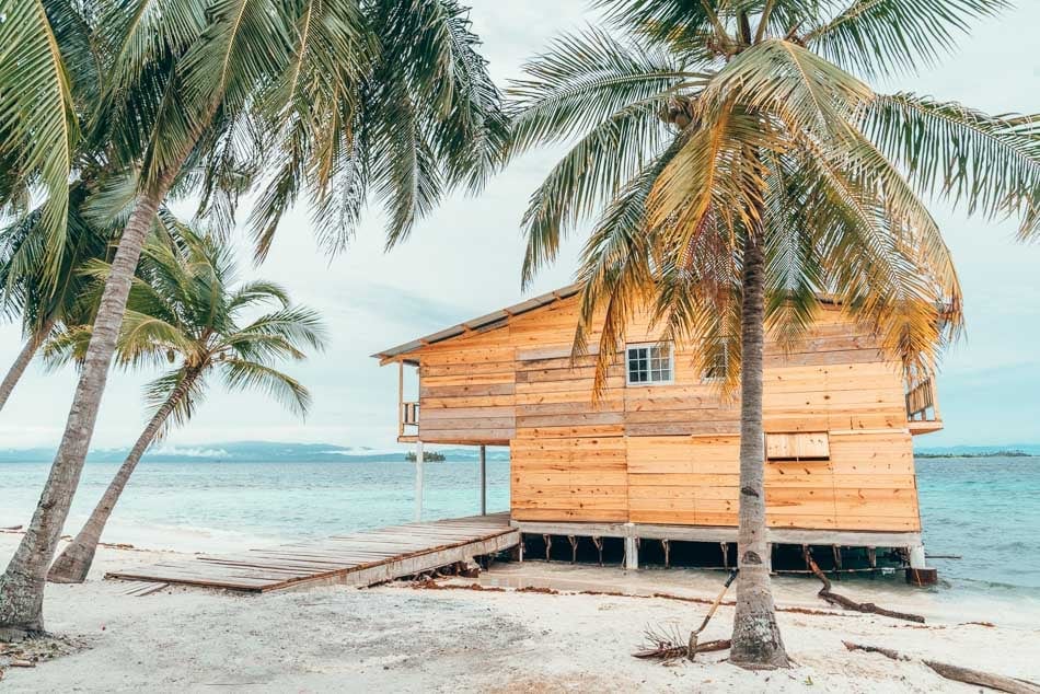 Dock on Isla Diablo in the San Blas Islands, Panama