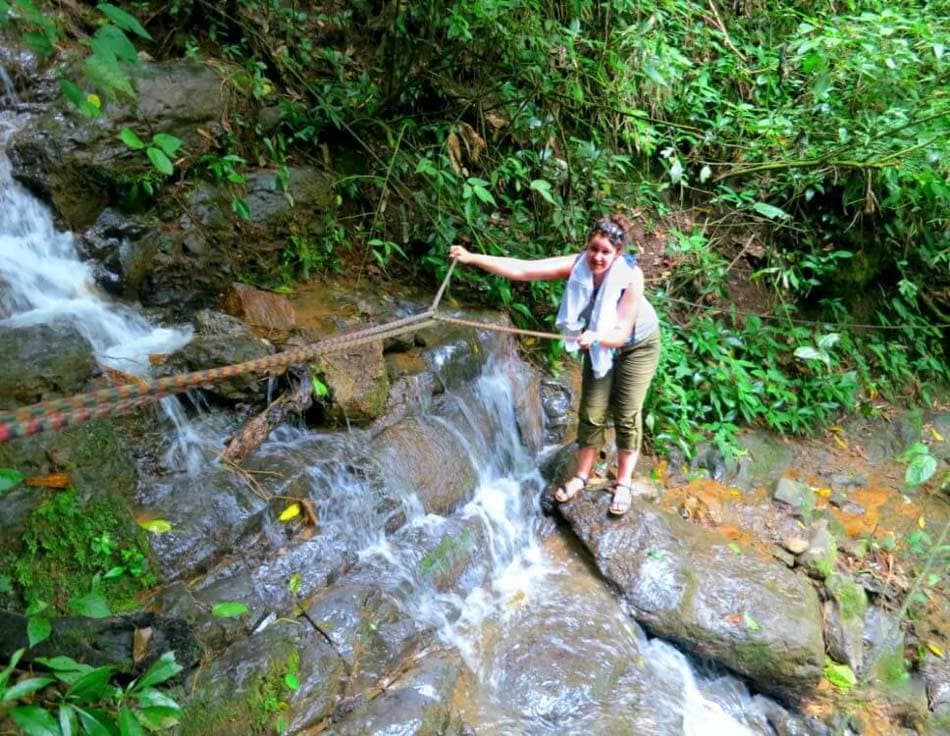 Attempting to reach the top of Cascadas de Juan Curi