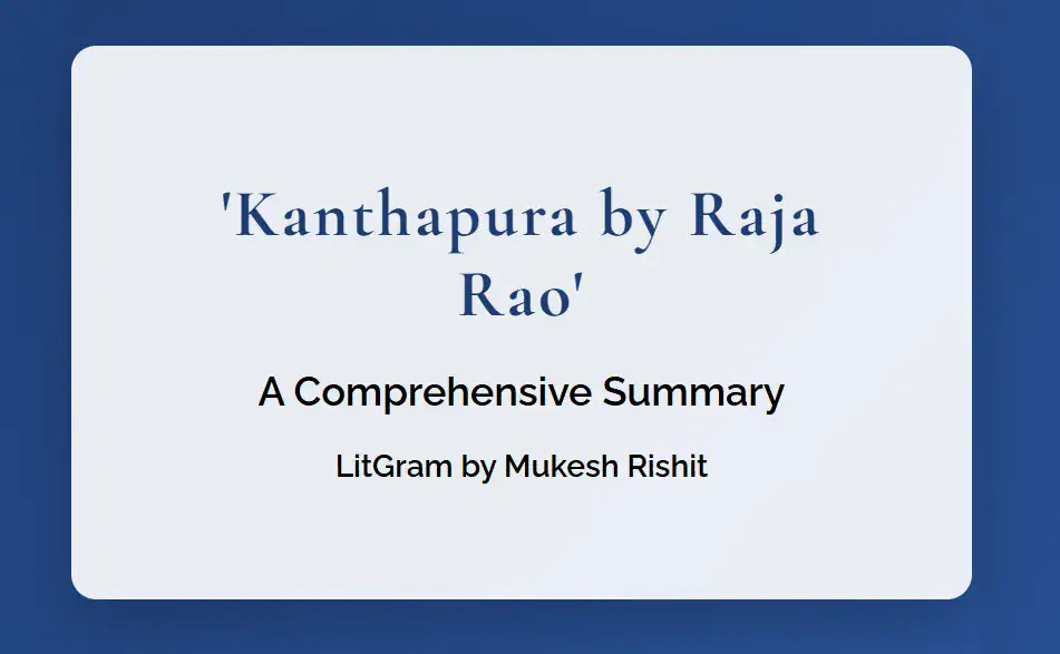 kanthapura summary