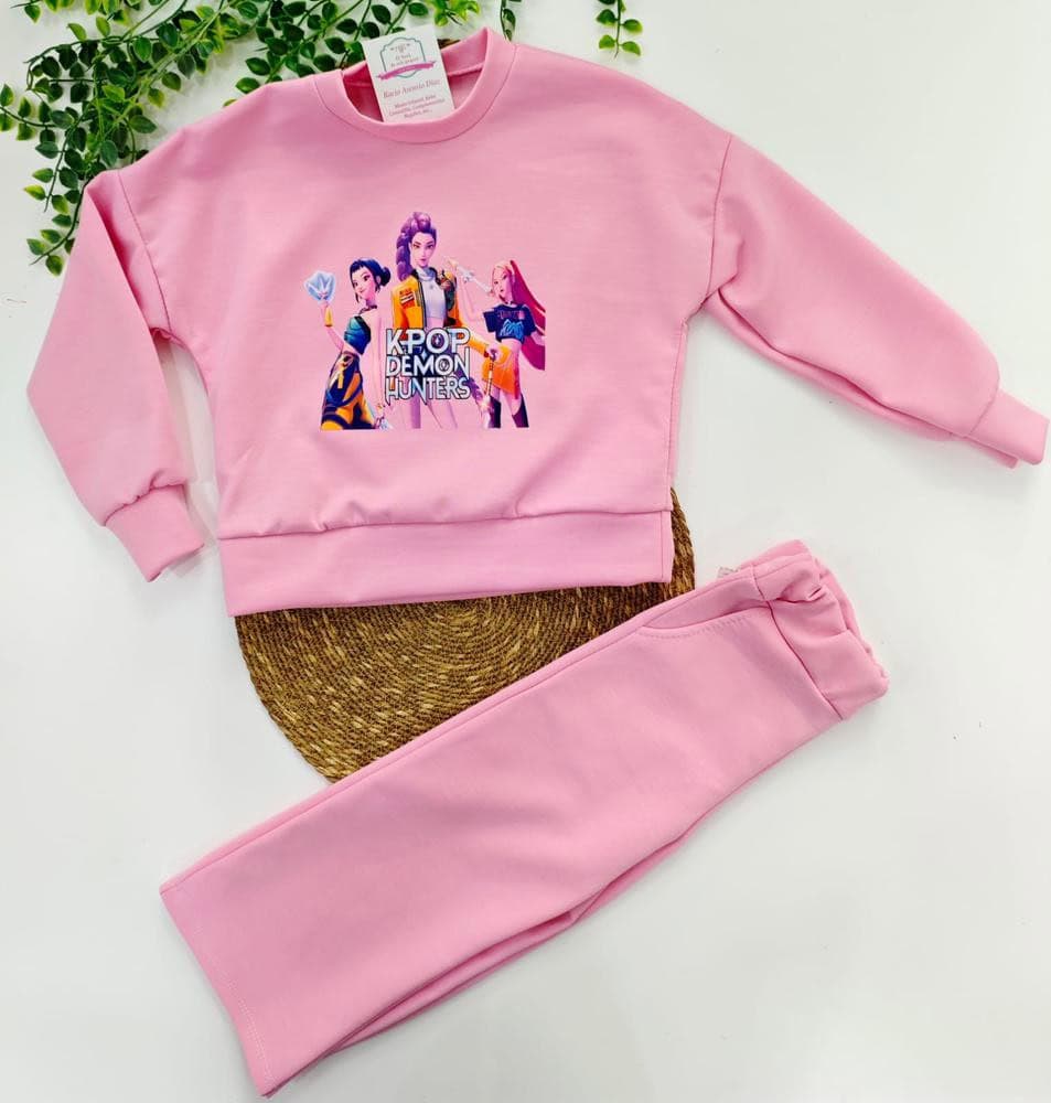 Chándal fino entretiempo Kpop Rosa