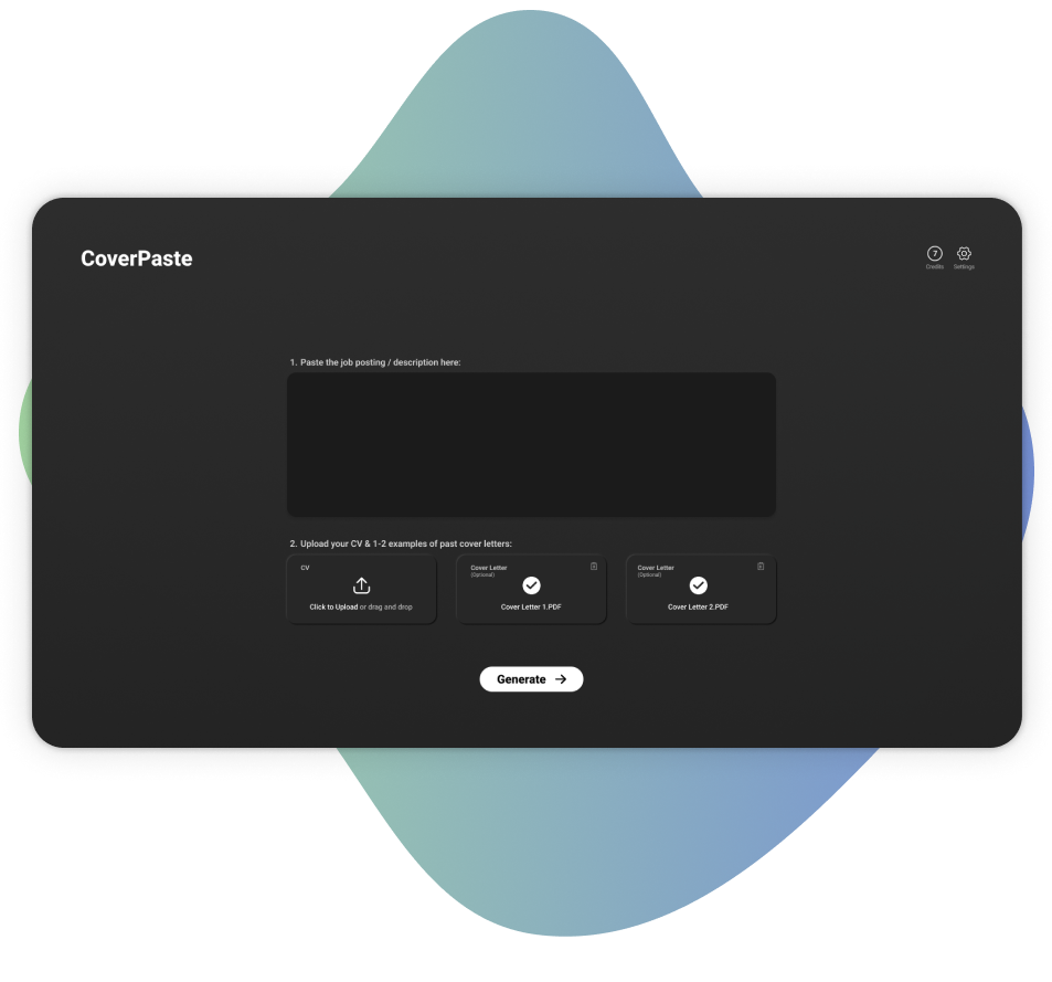 CoverPaste - AI cover letter generator