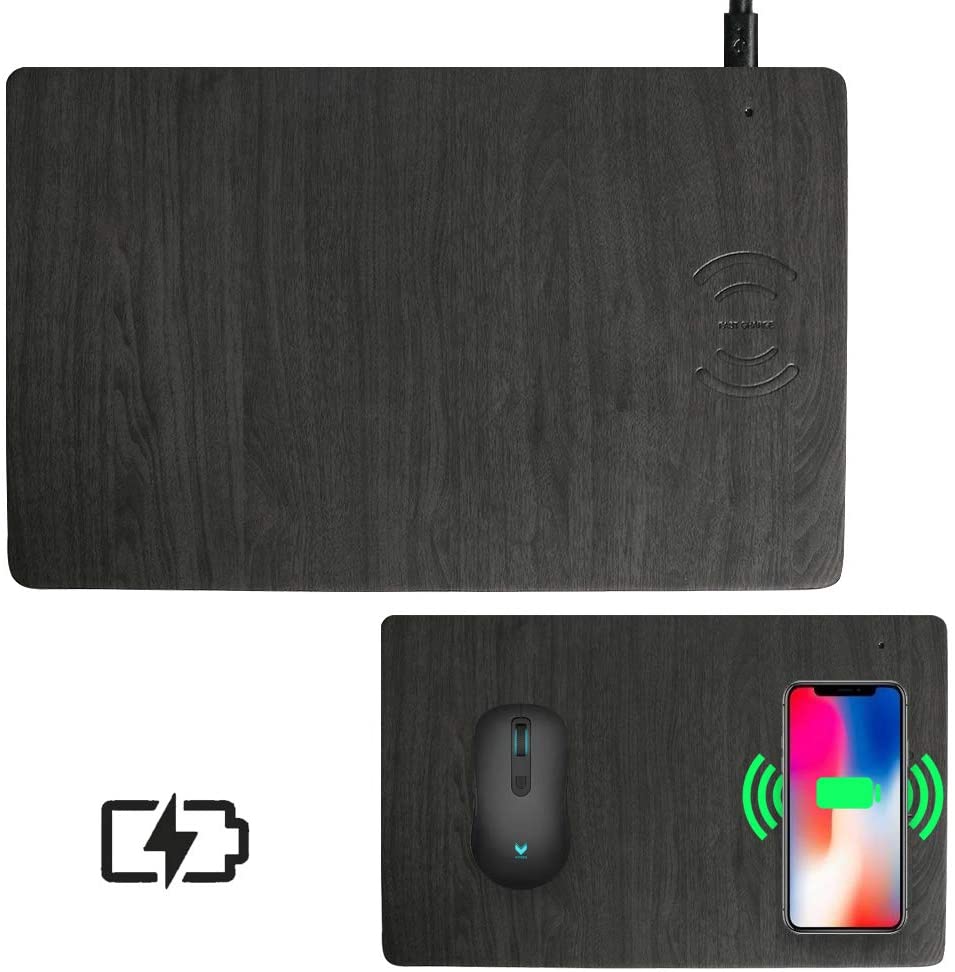 a QI wireless charger and mouse pad for a home office
