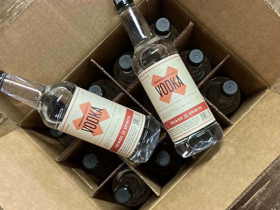 a case of vodka