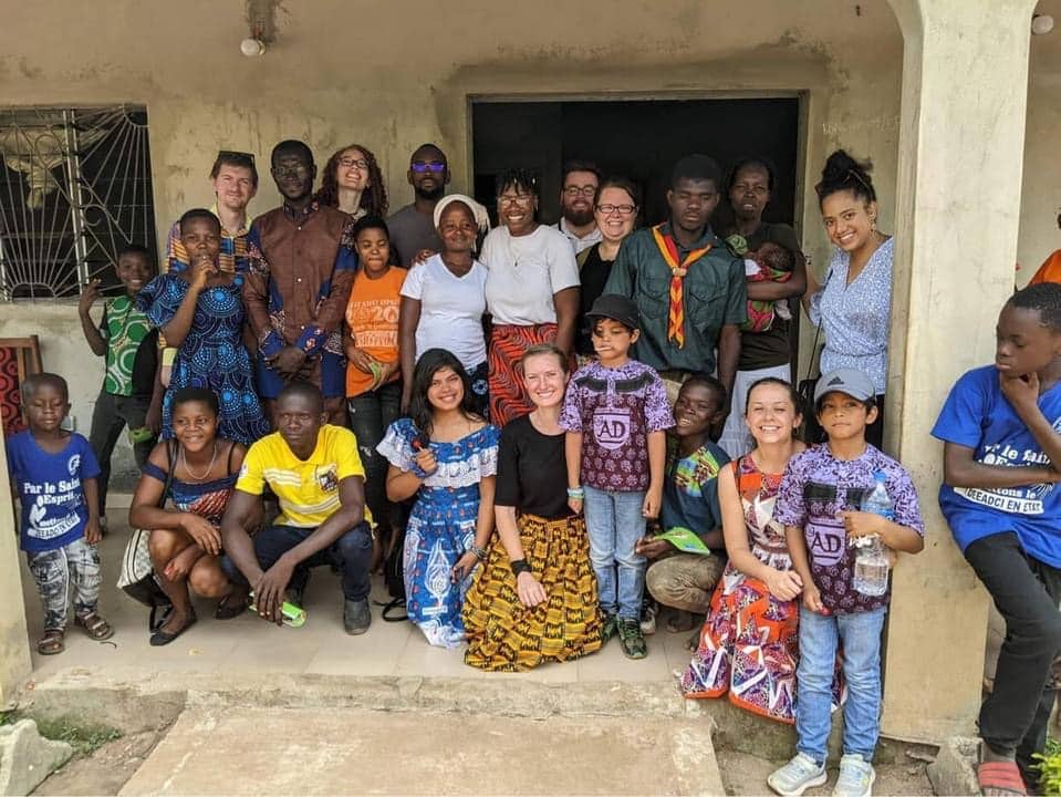 Members of the Daloa Basecamp team with church members