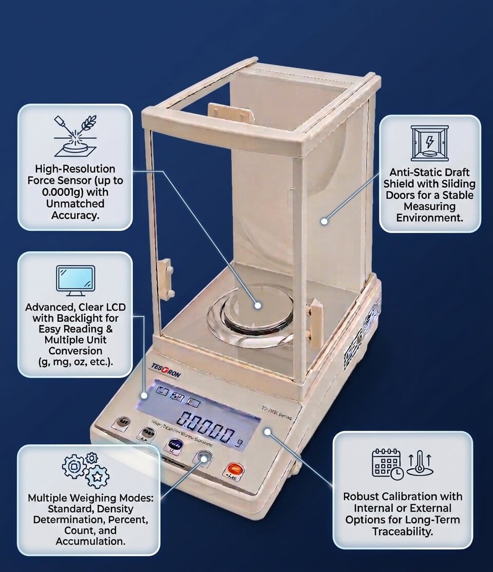 Key Features of the TT-FAB Series Analytical Electronic Balance