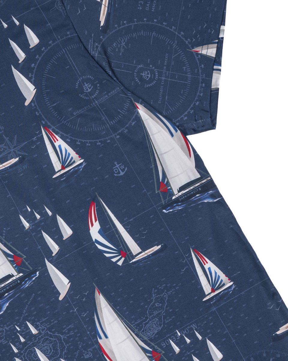 POLO MOSAICO VELEROS AZUL