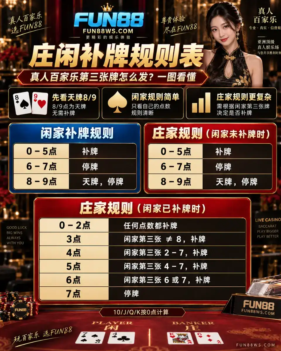 庄家什么时候补牌与第三张牌对照规则