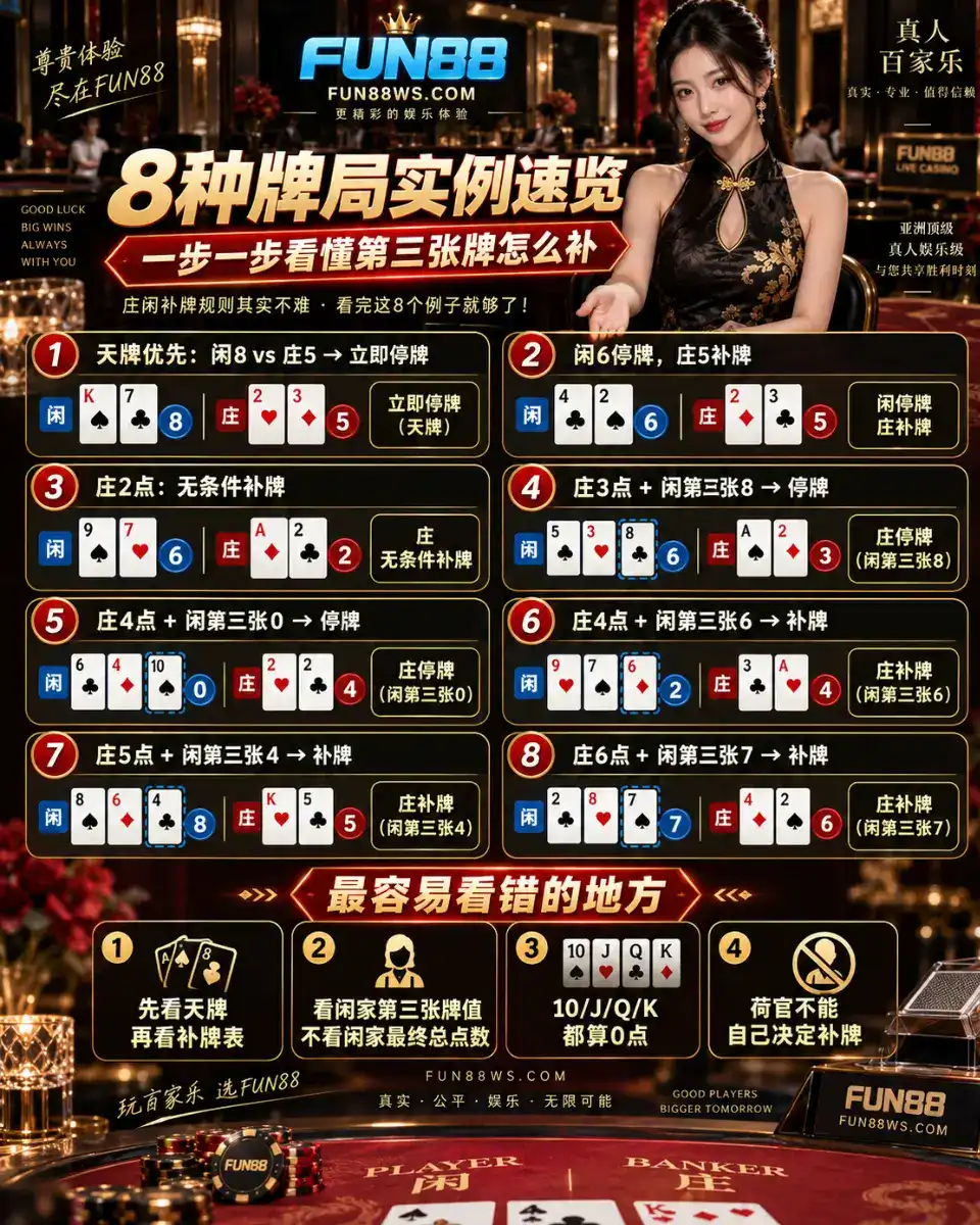 闲家第三张牌与0至7点补牌停牌规则