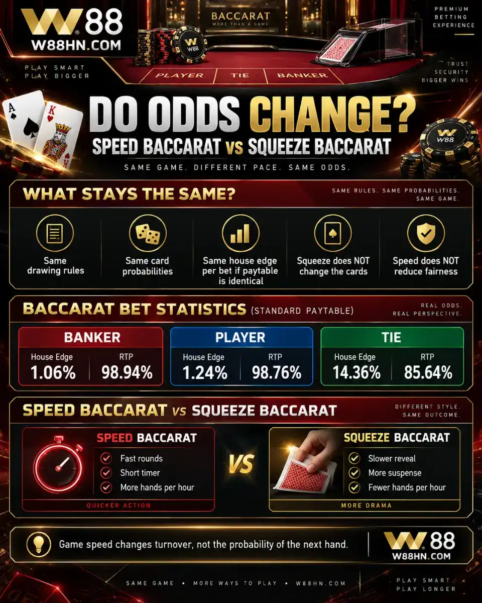 Speed Baccarat odds RTP and hourly turnover comparison