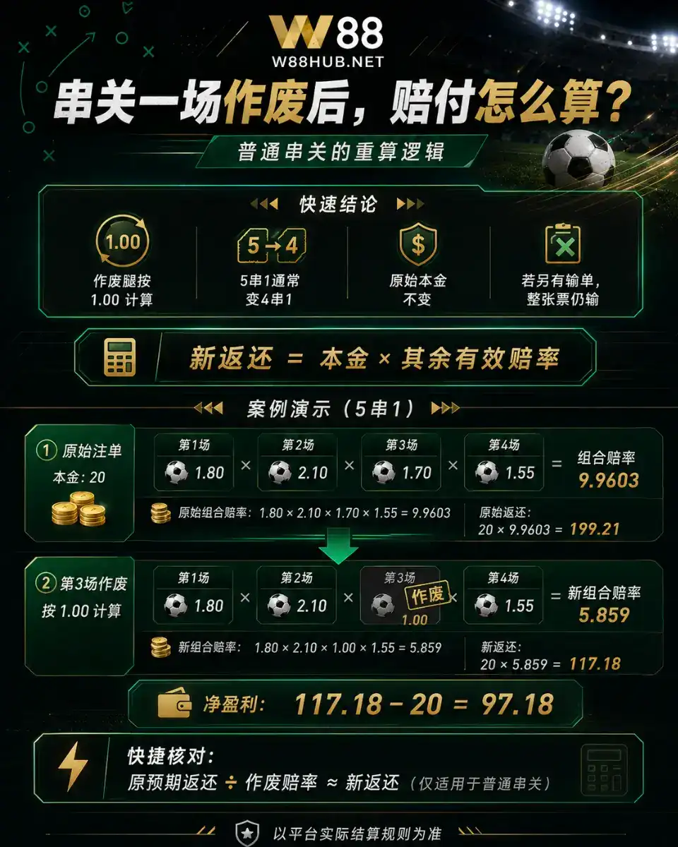 串关赔率重新计算与走盘赢半输半的派彩区别
