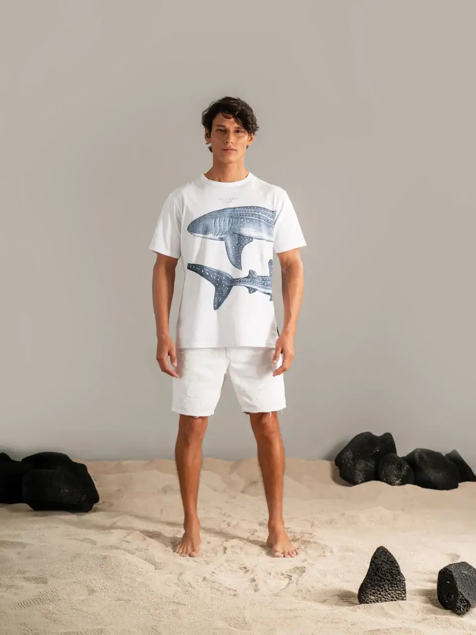 Camiseta Tiburón Ballena Activista Blanca