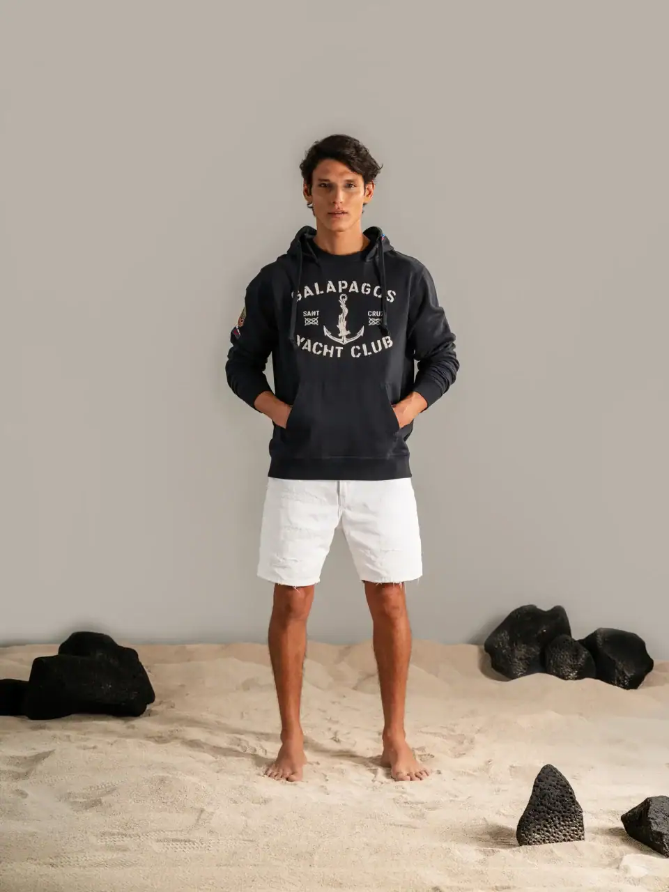 Sudadera con Capucha Club de Yates Azul