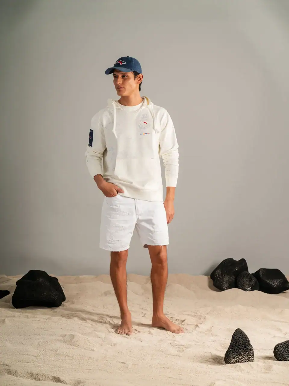 Sudadera con Capucha Copa Náutica Nácar