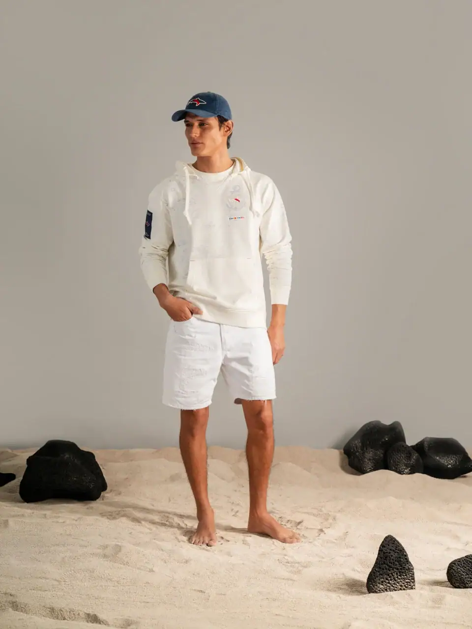 Sudadera con Capucha Copa Náutica Nácar