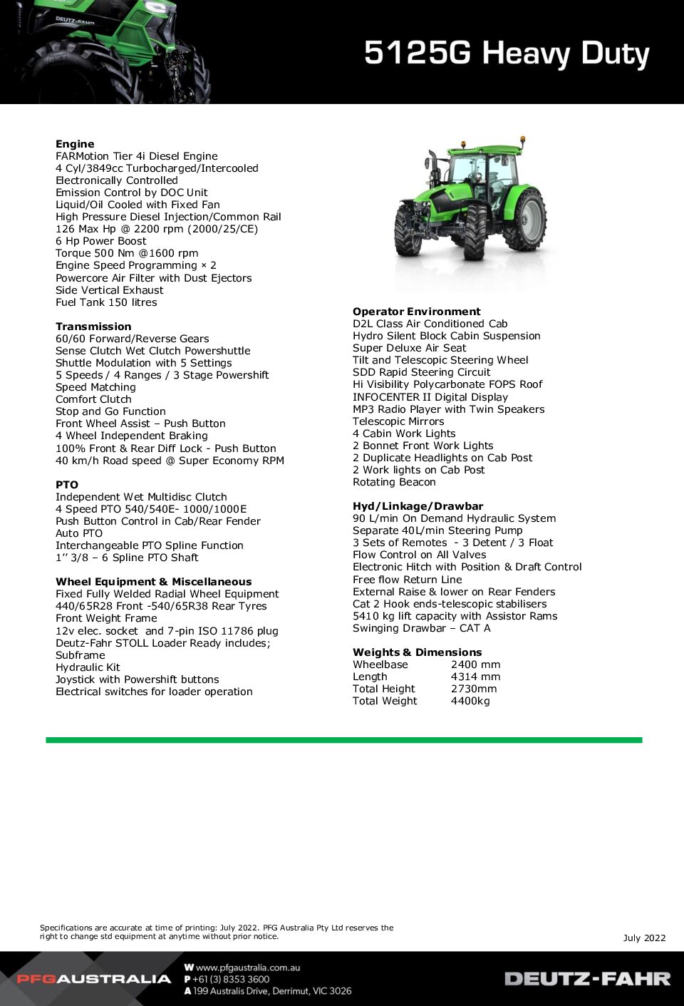 Deutz 5125G HD with Loader Fitted - Image 6