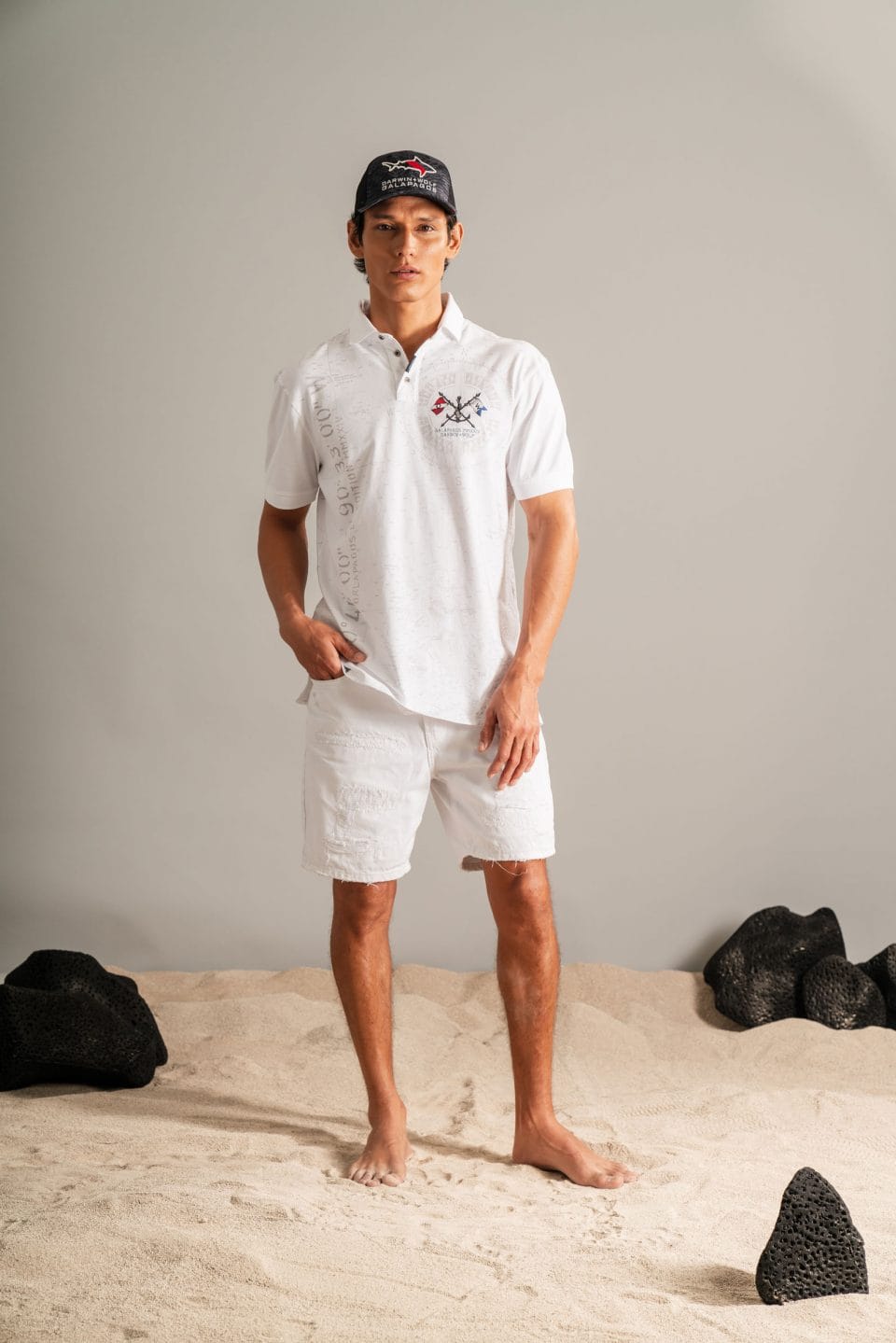 POLO BANDERA BUCEO BLANCO