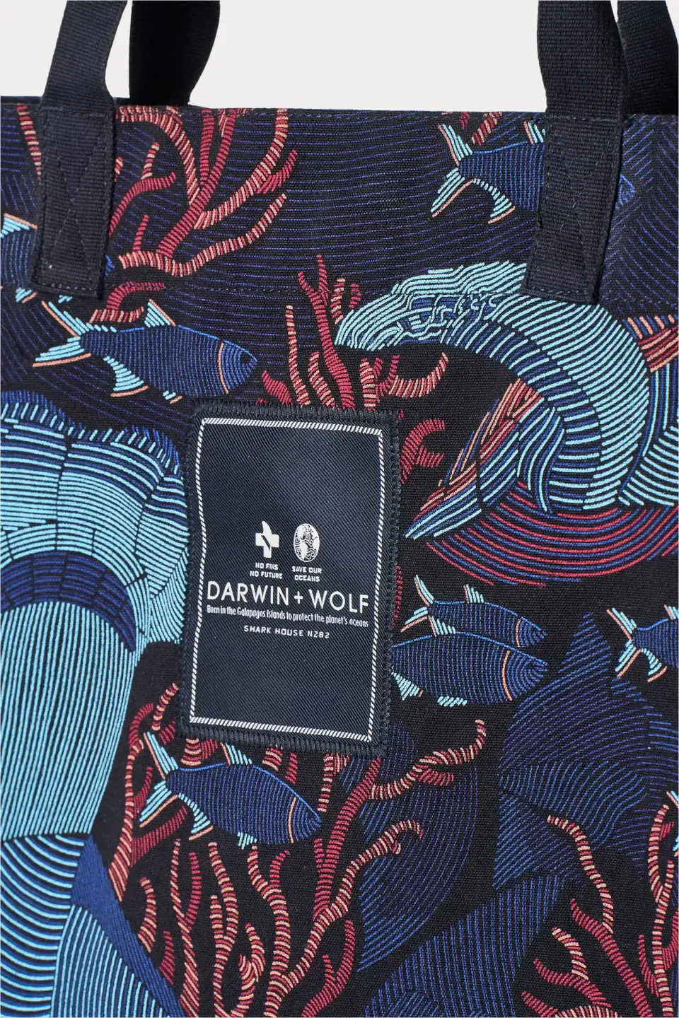 Bolso arrecife pintado Darwin And Wolf galapagos