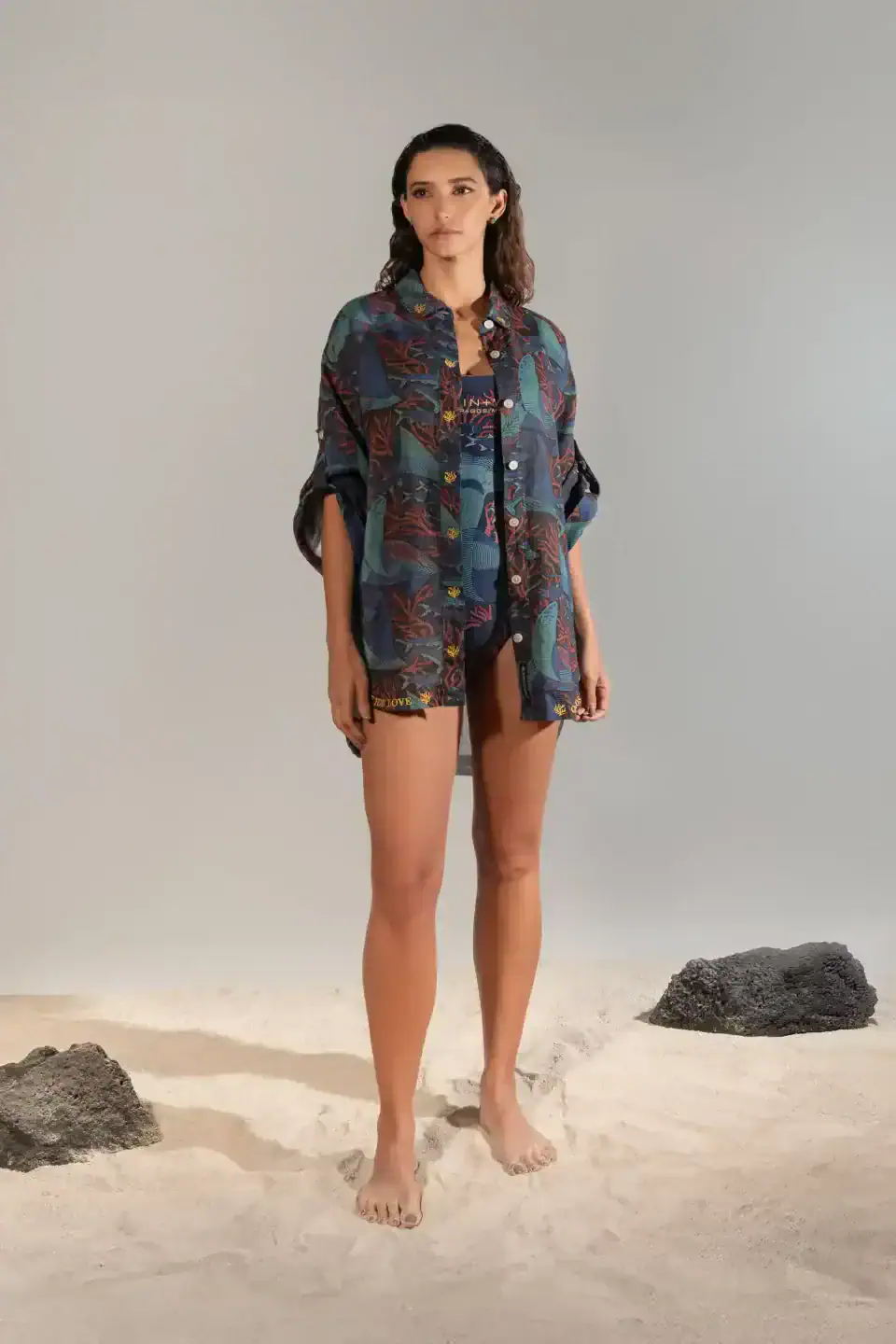 BLUSON LINO ARRECIFE PINTADO