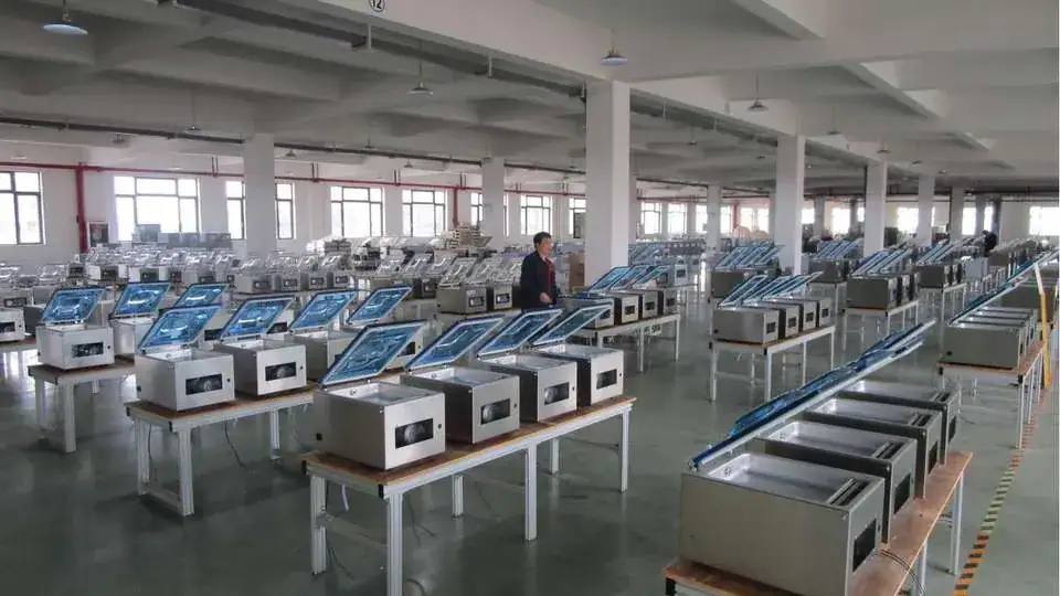 SunAura packaging machine parts inspection station - quality control for automatic equipment