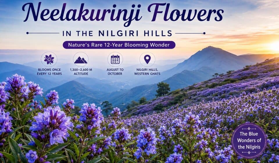 Neelakurinji Flowers in Nilgiri – The Rare 12-Year Blooming Wonder