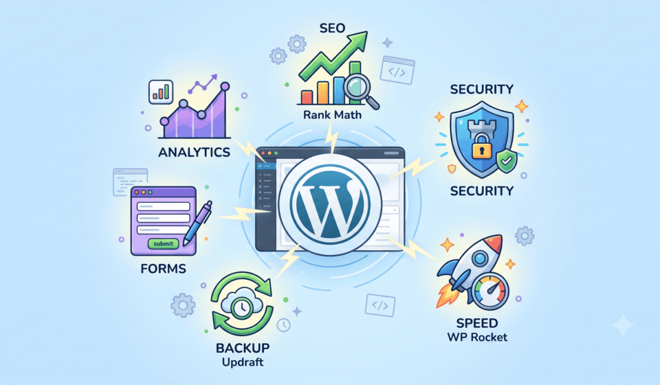 Discover the best essential WordPress plugins to improve SEO, website speed, security, backups, and user experience. A complete beginner-friendly guide.