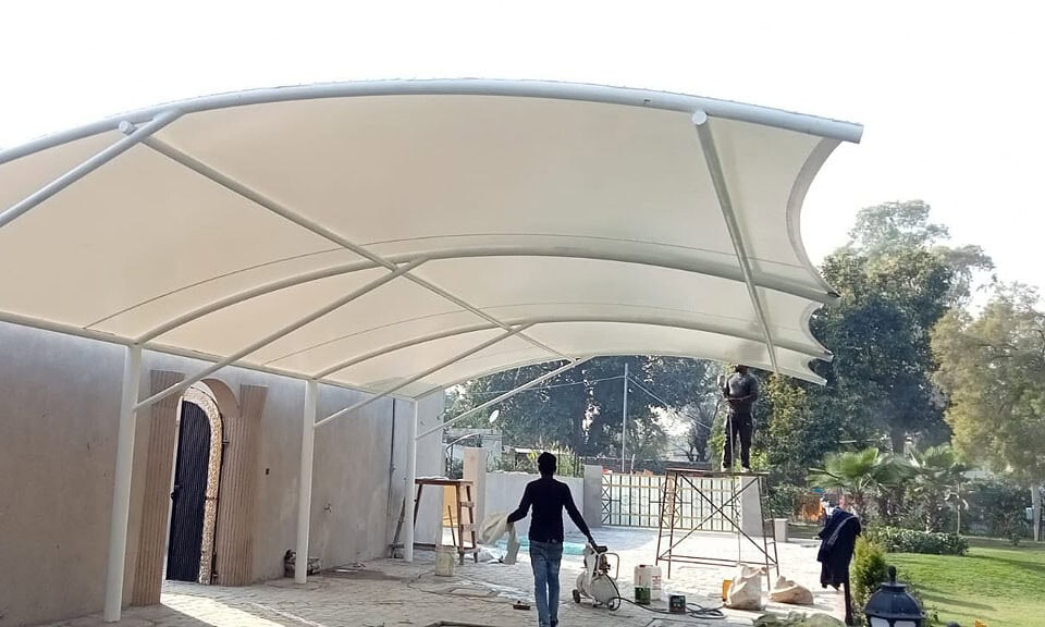 kanopi membrane, puncak, arsitektur modern