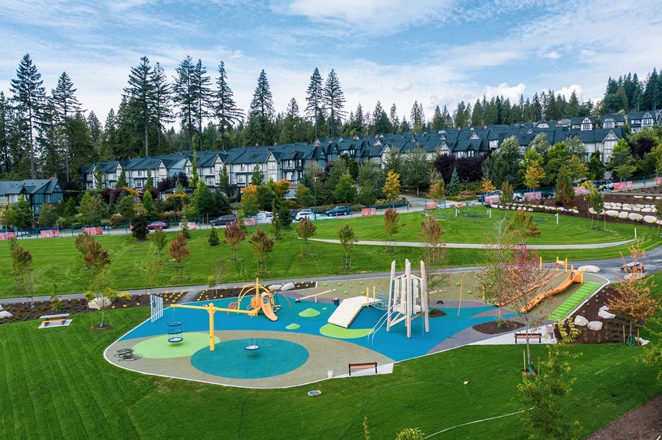 New Riley Park in Smiling Creek neighbourhood in Burke Mountain.