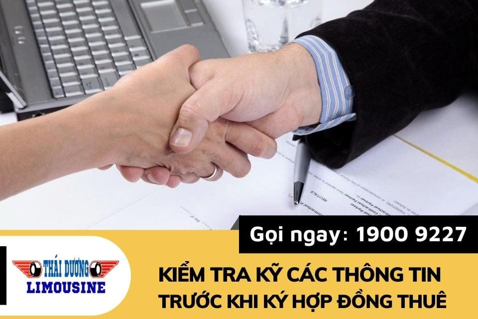 Kiểm tra kỹ hợp đồng thuê xe trước khi ký là việc rất quan trọng