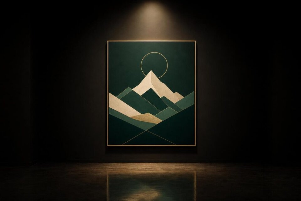 Affiche montagne minimaliste