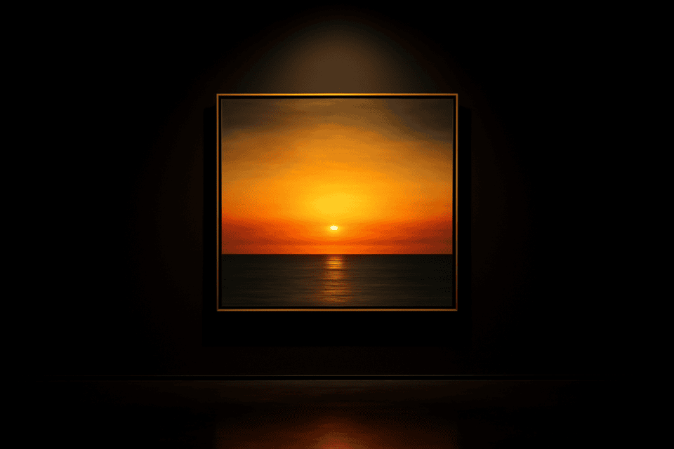 Tableau coucher de soleil