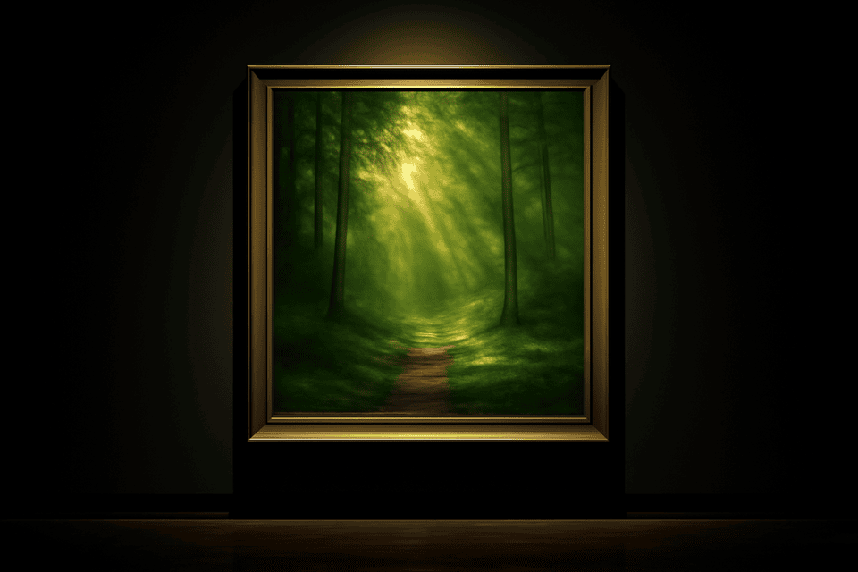 Tableau paysage forêt