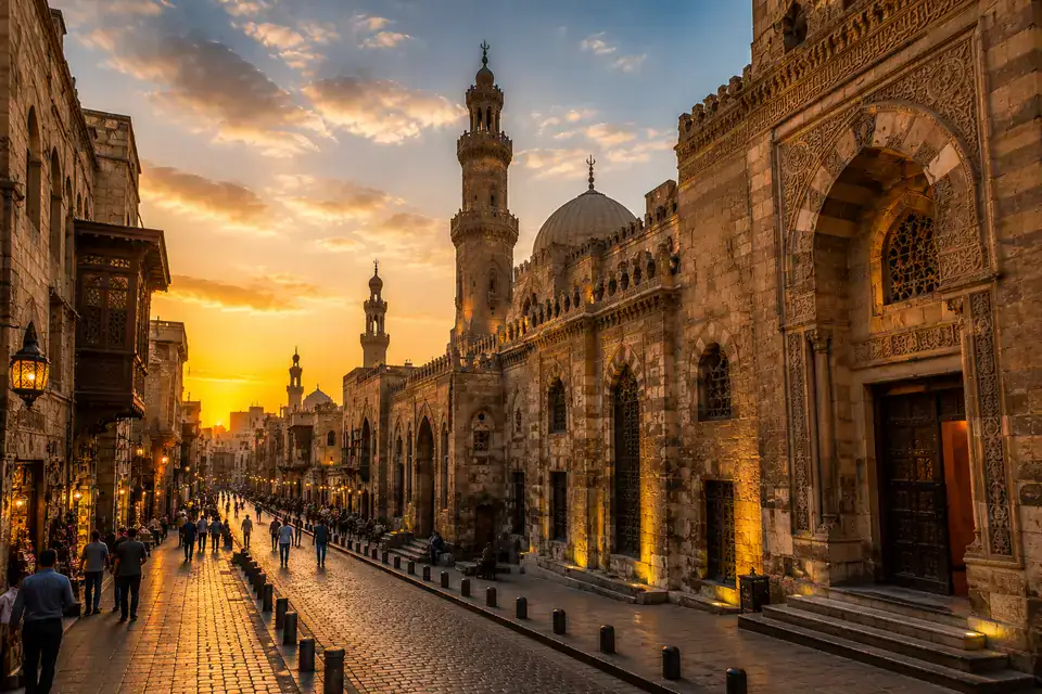 Al-Muizz Street during a Coptic and Islamic Cairo city tour