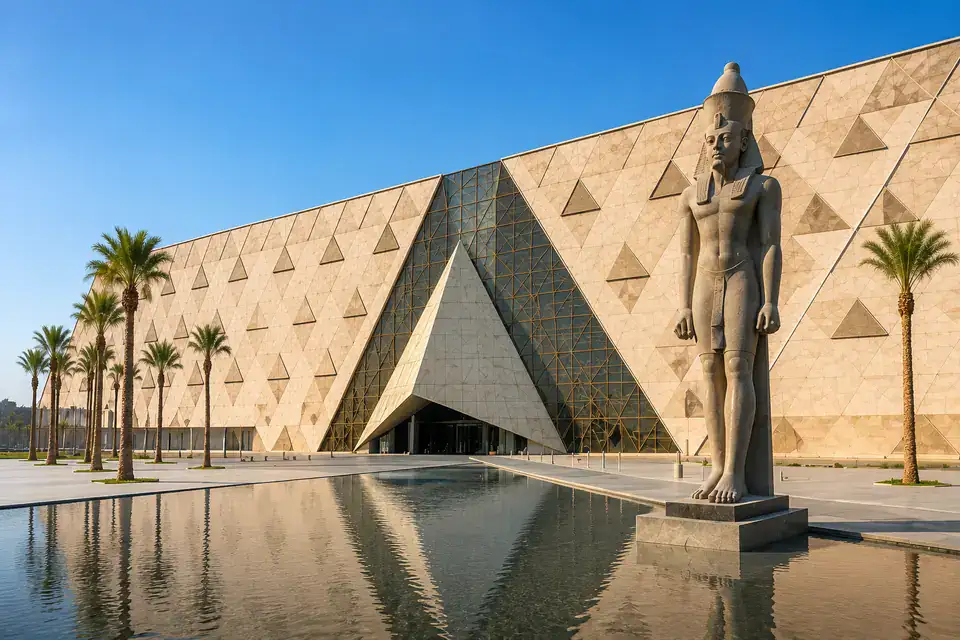 Grand Egyptian Museum on a Giza Pyramids and GEM tour