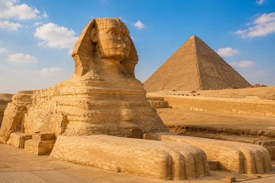 Great Sphinx visited during a private Giza cultural tour